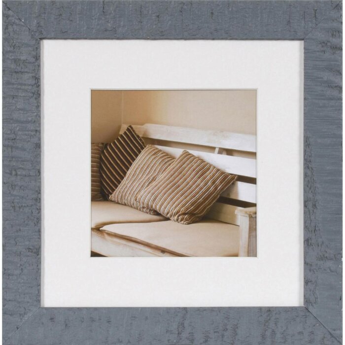 Marco de madera Henzo Driftwood azul 20x20 cm con Passepartout 13x13 cm