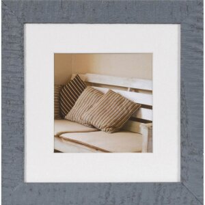 Marco de madera Henzo Driftwood azul 20x20 cm con...