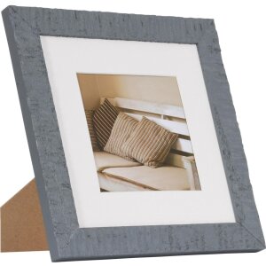 Marco de madera Henzo Driftwood azul 20x20 cm con Passepartout 13x13 cm