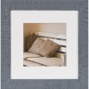 Marco de madera Henzo Driftwood azul 20x20 cm con Passepartout 13x13 cm