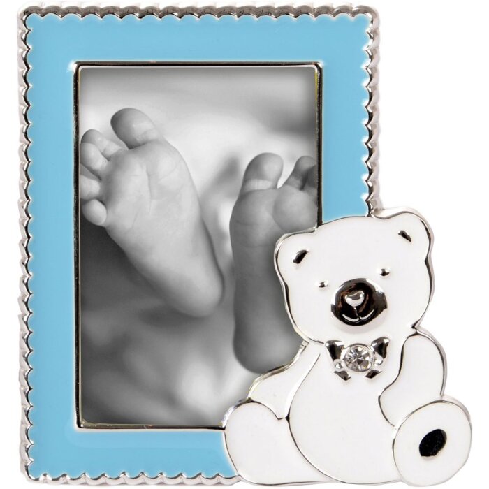 Marco de fotos Sweet Bear Baby 5x8 cm azul
