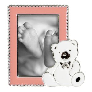 Marco de fotos Sweet Bear Baby 5x8 cm rosa