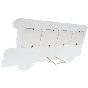 Marco niño Bus madera blanco 7,0 x8,0 cm