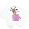 Marco infantil flor madera blanca 12 cm
