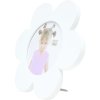 Marco infantil flor madera blanca 12 cm
