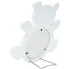 Marco infantil oso madera blanco 10 cm