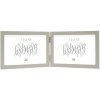 Marco doble madera gris 13,0 x18,0 cm S68FV formato apaisado