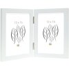 Marco doble madera blanca 13,0 x18,0 cm S68FK formato vertical