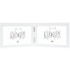 Marco doble madera blanca 10,0 x15,0 cm S68FK formato apaisado