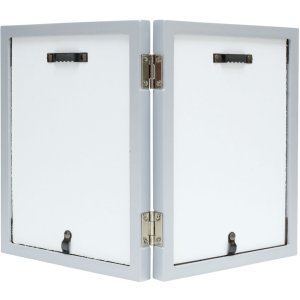 Marco doble S68FD1 madera plateada 13x18 cm formato vertical