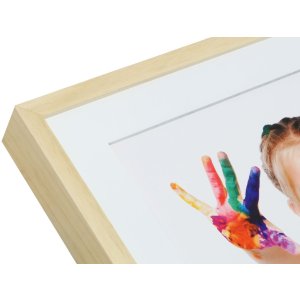 Marco con passepartout madera color natural 10,0 x15,0 cm S67WH