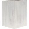 S67TP Portabolígrafos madera blanca, tamaño: 10 x 11 x 10 cm