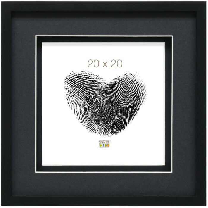 Marco de madera Deknudt con paspartú S67NK negro 20x30 cm