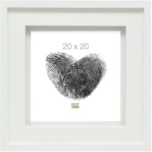 Marco con passepartout madera blanco 20,0 x20,0 cm S67NK