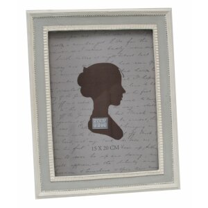 Portarretratos plástico blanco-gris 10,0 x15,0 cm...