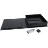 Caja USB cuero negro 8,0 x8,0 cm