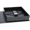 Caja USB cuero negro 8,0 x8,0 cm
