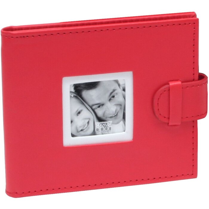 Álbum deslizable de cuero rojo 6,0 x8,0 cm S65BF