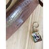 Llavero con foto y moneda para carro de la compra metal plateado 3,5 x4,5 cm S59NC
