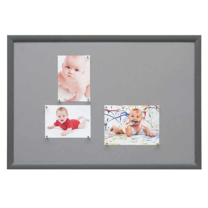 Pizarra magnética gris S54ST8 madera 40,0 x60,0 cm