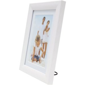 Marco con passepartout madera blanca 13,0 x18,0 cm