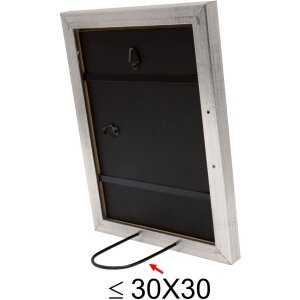 Marco de madera S54S plata 20,0 x 20,0 cm