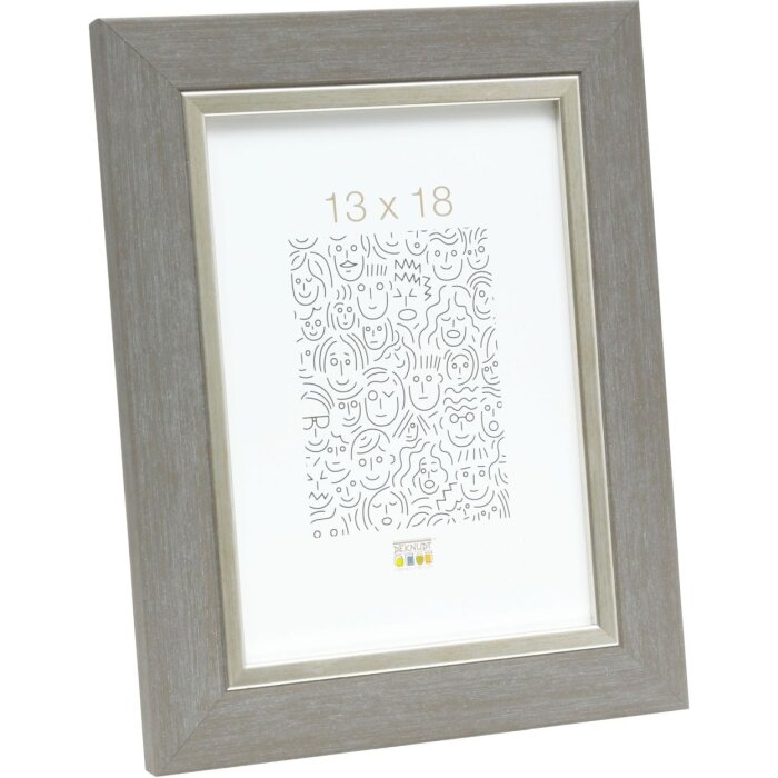 Portarretratos plástico gris 10,0 x15,0 cm S45VF
