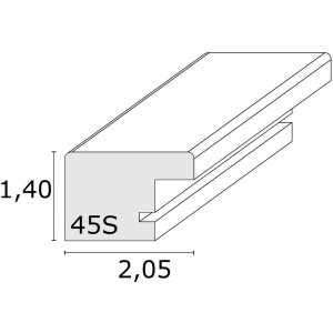 Marco de madera S45S blanco 50,0 x70,0 cm