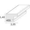 Marco de madera S45S blanco 50,0 x75,0 cm