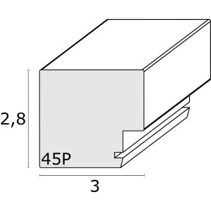 Marco madera blanco 40,0 x50,0 cm S45PK