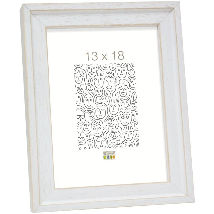 Marco de madera Deknudt S45ES blanco 15x15 cm