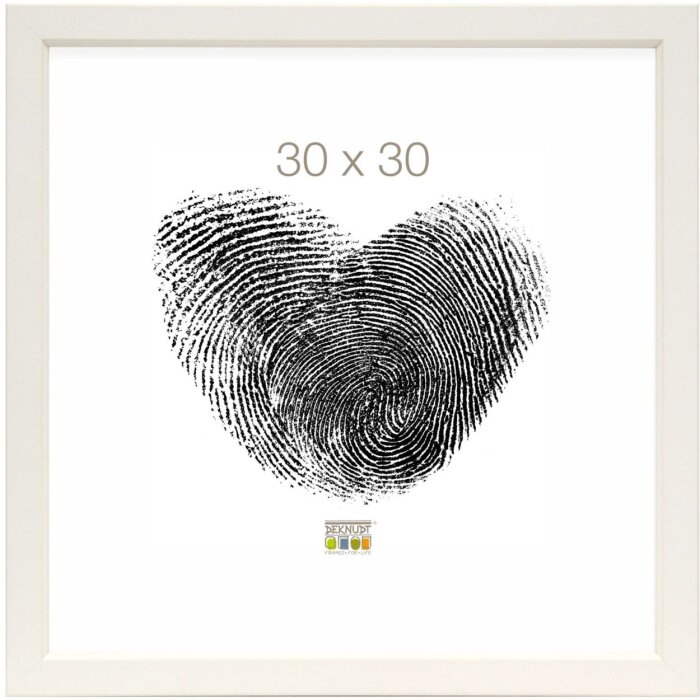 Marco de madera Deknudt S45DK blanco 30x30 cm