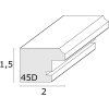Marco de madera Deknudt S45DK blanco 30x30 cm