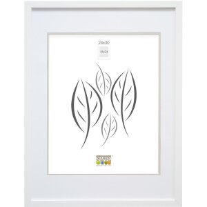Marco de madera S43AK1 blanco 40x50 cm (30x40 cm)