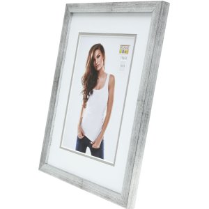 S43AD1P1 Marco madera plata 30x40 cm passe-partout