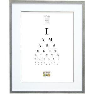 S43AD1P1 Marco madera plata 30x40 cm passe-partout