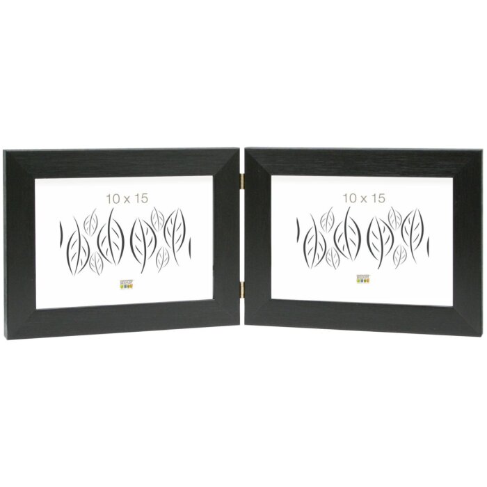 Marco doble S41VH2H2H plástico negro 10,0 x15,0 cm