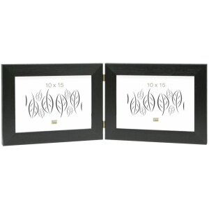 Marco doble S41VH2H2H plástico negro 10,0 x15,0 cm