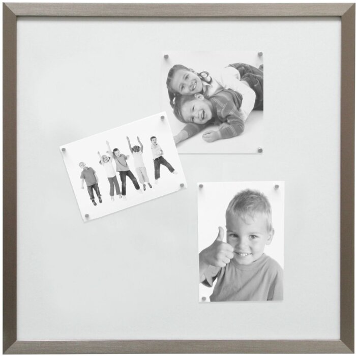 Pizarra magnética plata S41VD1M plástico 40x50 cm