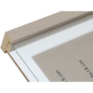 Marco con passepartout madera taupe 13,0 x18,0 cm;10,0 x15,0 cm S223K