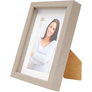 Marco con passepartout madera taupe 13,0 x18,0 cm;10,0 x15,0 cm S223K