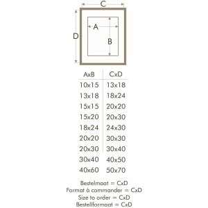 Marco con passepartout madera taupe 13,0 x18,0 cm;10,0 x15,0 cm S223K