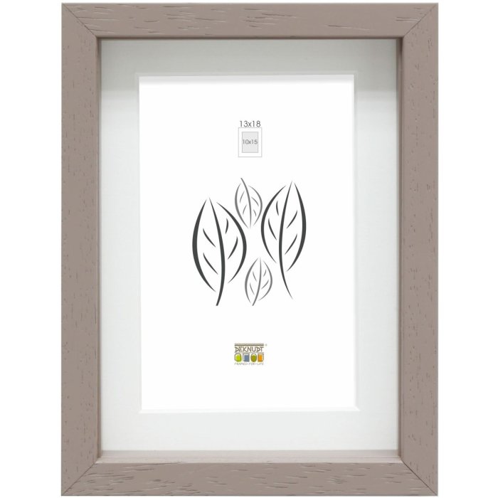 Marco con passepartout madera taupe 30,0 x40,0 cm;20,0 x30,0 cm S223K