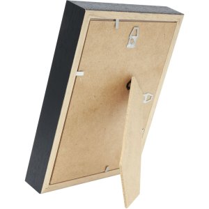Marco con paspartú madera negro 13,0 x18,0 cm;10,0 x15,0 cm S223K