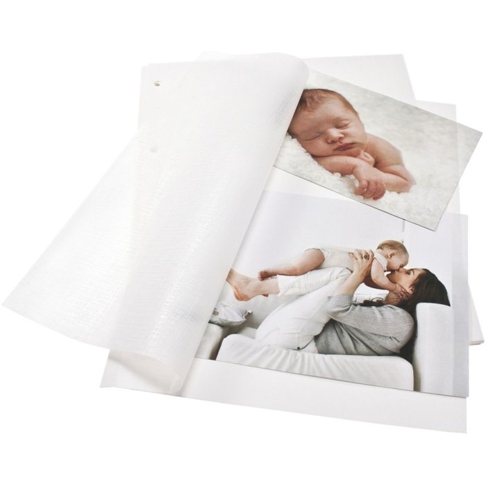 Goldbuch Foto Cartón A4 blanco con glassine