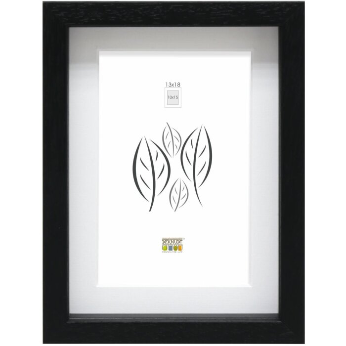 Marco con paspartú madera negro 40,0 x50,0 cm;30,0 x40,0 cm S223K