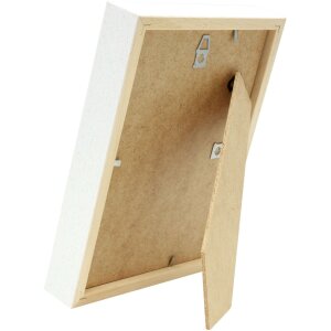 Marco con paspartú madera blanca 13,0 x18,0 cm;10,0 x15,0 cm S223K