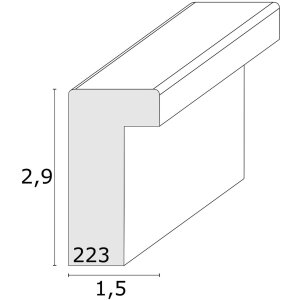Marco con paspartú madera blanca 13,0 x18,0 cm;10,0 x15,0 cm S223K