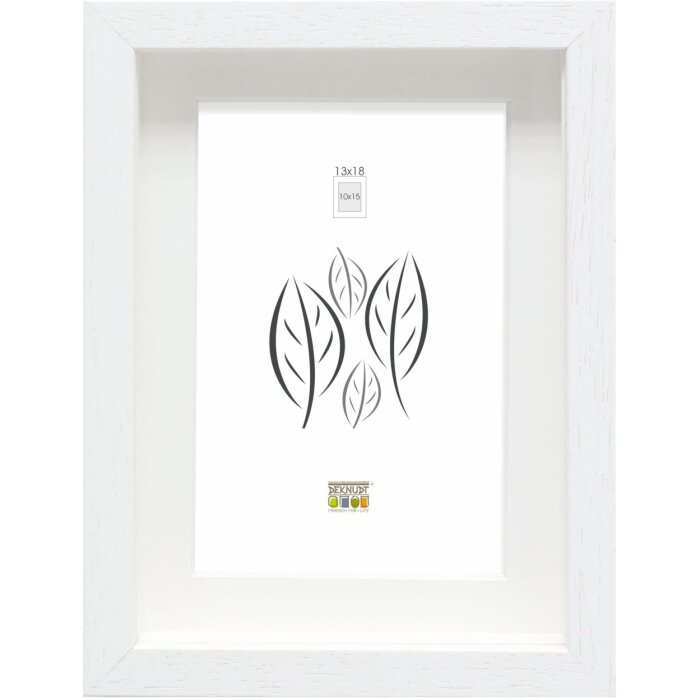 Marco con passepartout madera blanco 24,0 x30,0 cm;18,0 x24,0 cm S223K