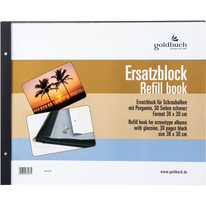 Goldbuch Almohadilla de recambio 38x30 cm 30 páginas negras